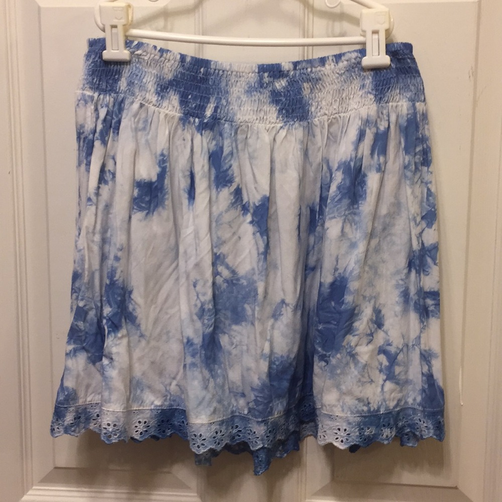 Blue tye  dye skirt